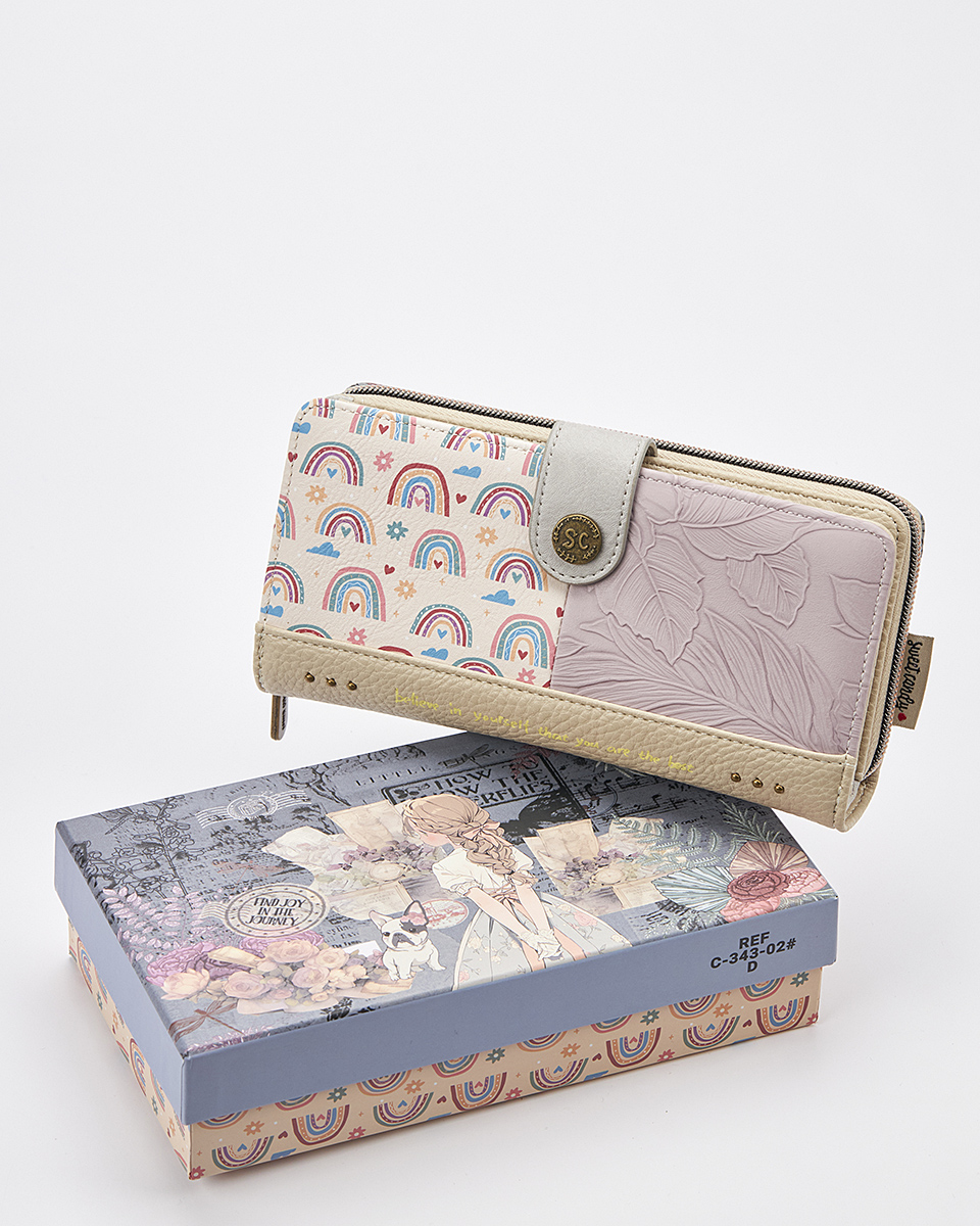 Sweet Candy Γυναικείο Πορτοφόλι με Ανάγλυφα Λουλούδια & Μοναδική Ροή – Vintage Story Sweet Candy Γυναικείο Πορτοφόλι με Ανάγλυφα Λουλούδια & Μοναδική Ροή – Vintage Story