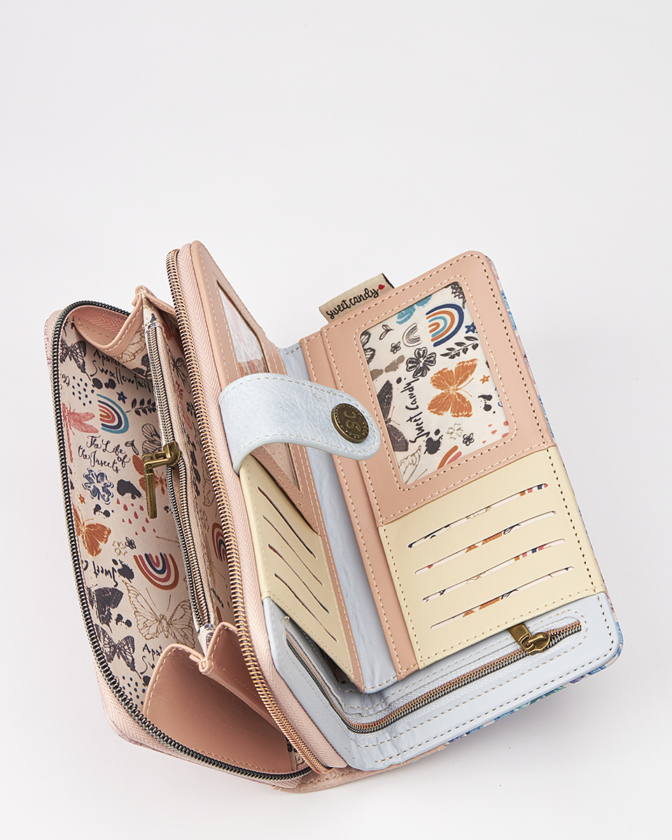 Sweet Candy Γυναικείο Πορτοφόλι με Καθρέφτη & Λεπτομέρεια "Candy" – Mirror Bloom
