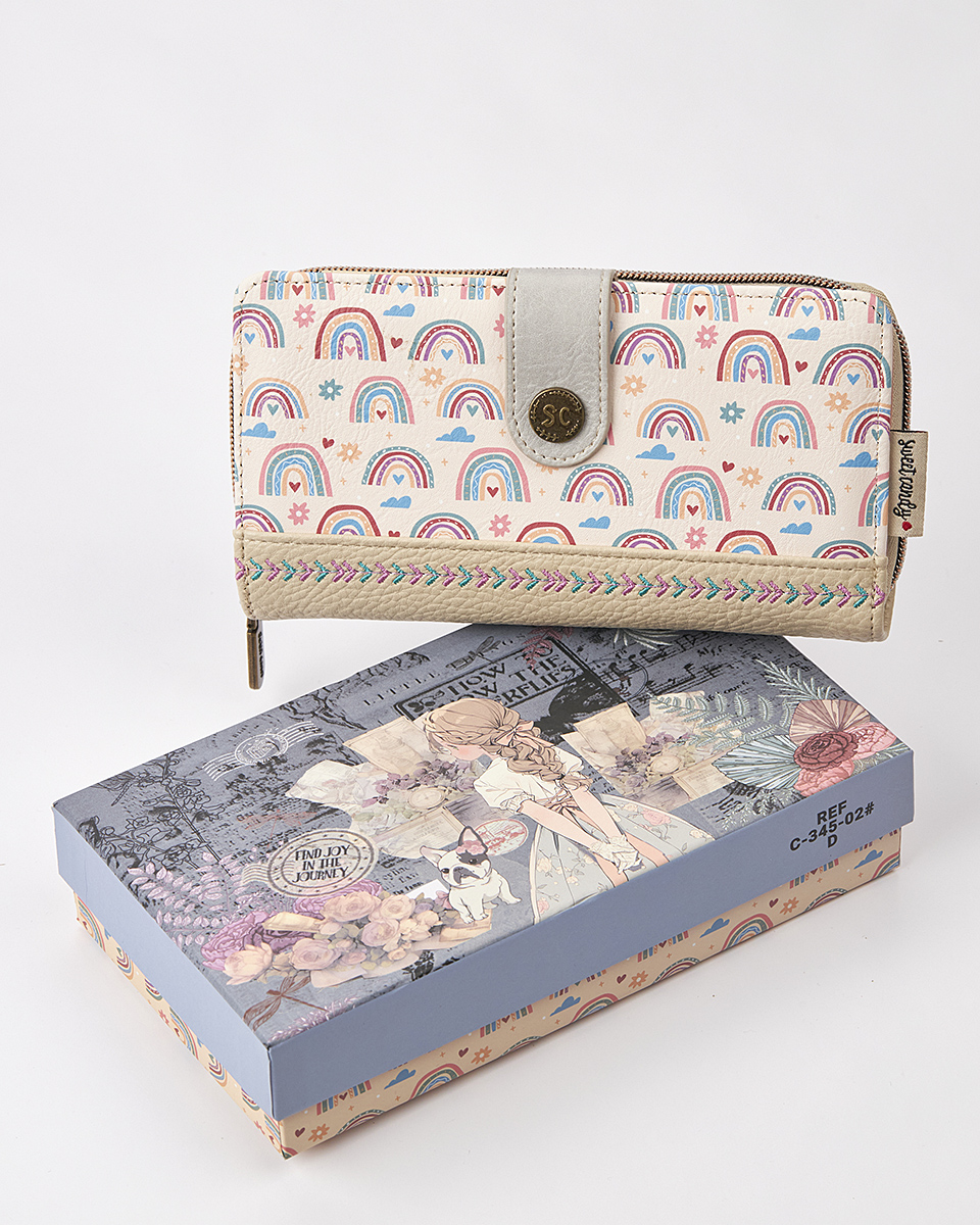 Sweet Candy Γυναικείο Πορτοφόλι με Ρετρό Αισθητική & Φερμουάρ – Vintage Story