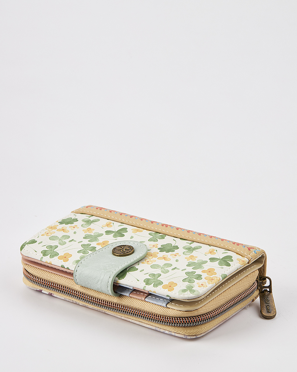 Sweet Candy Γυναικείο Πορτοφόλι με Floral Σχέδιο και Καπάκι – Floral Whisper