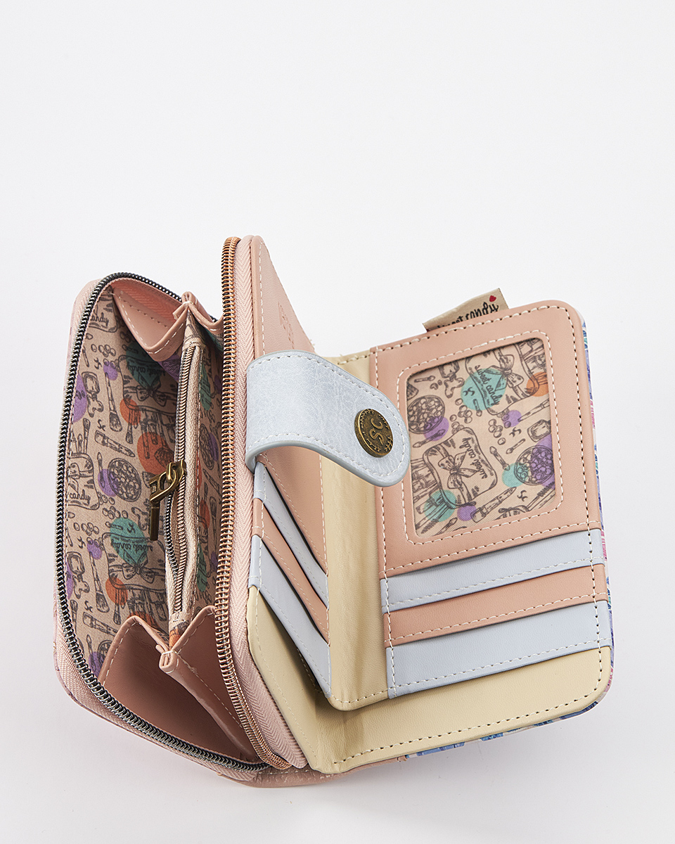 Sweet Candy Γυναικείο Πορτοφόλι με Ρετρό Καθρέφτη & Ρομαντισμό – Mirror Bloom