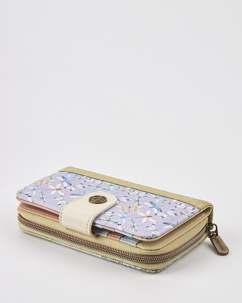 Sweet Candy Γυναικείο Πορτοφόλι με Μοτίβο Λεβάντας & Διαφάνεια – Lavender Walk