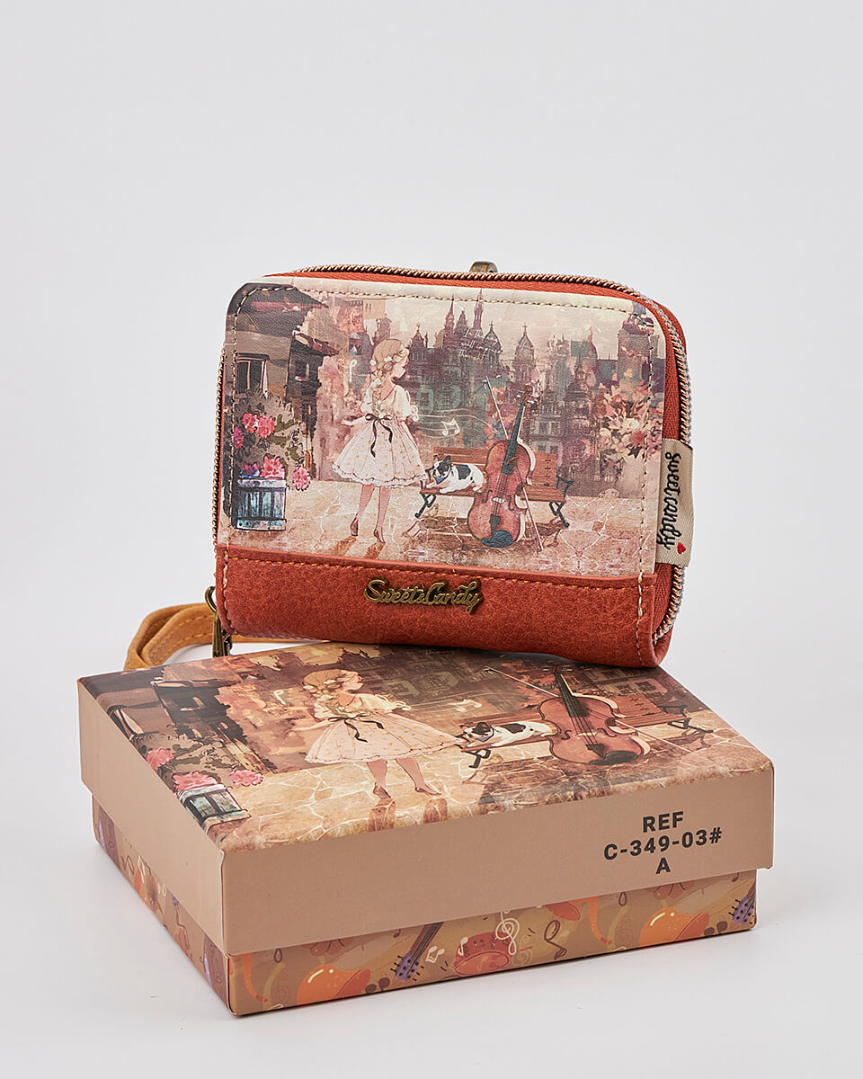 Γυναικείο Πορτοφόλι Sweet Candy με Ρομαντικό Μοτίβο