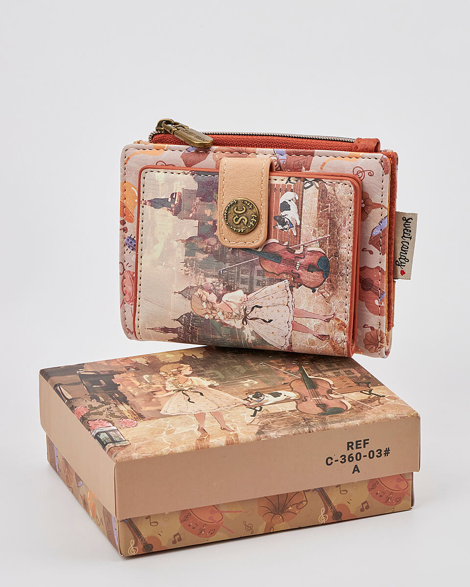 Γυναικείο Πορτοφόλι Sweet Candy με Ρομαντικό Μοτίβο