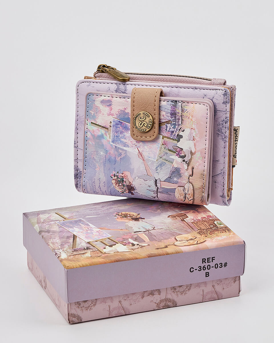 Γυναικείο Πορτοφόλι Sweet Candy με Ρομαντικό Μοτίβο