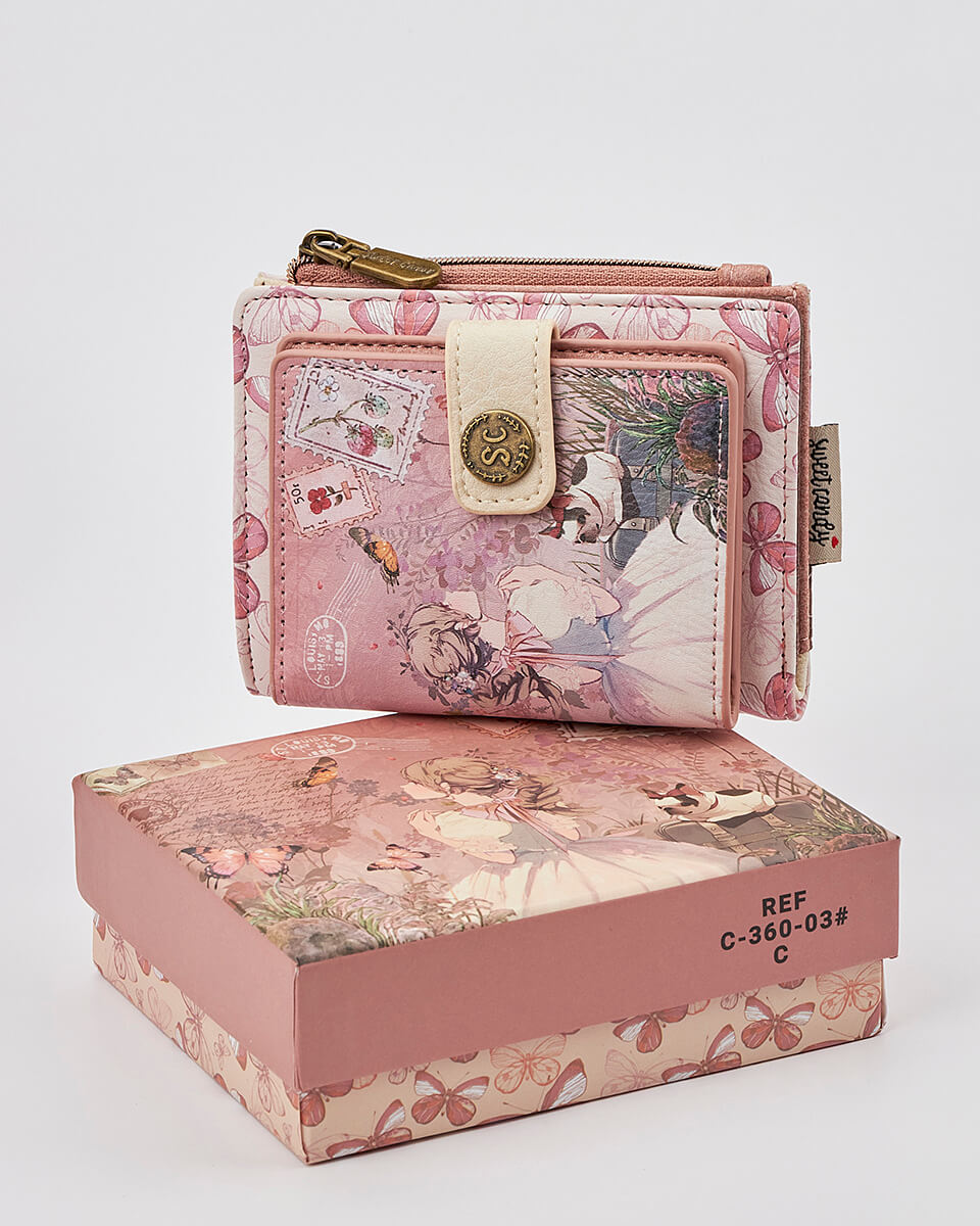 Γυναικείο Πορτοφόλι Sweet Candy με Ρομαντικό Μοτίβο