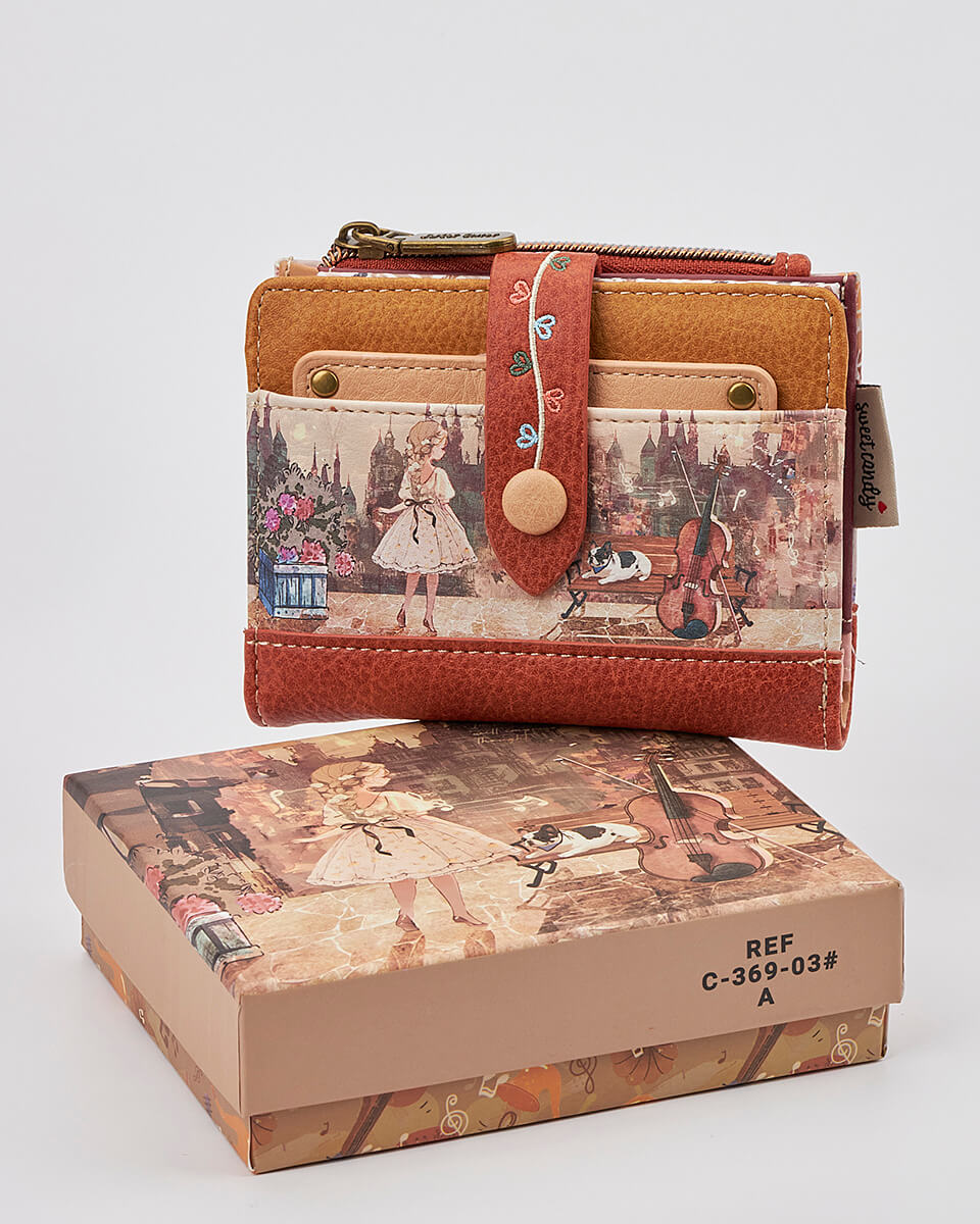 Γυναικείο Πορτοφόλι Sweet Candy με Ρομαντικό Μοτίβο