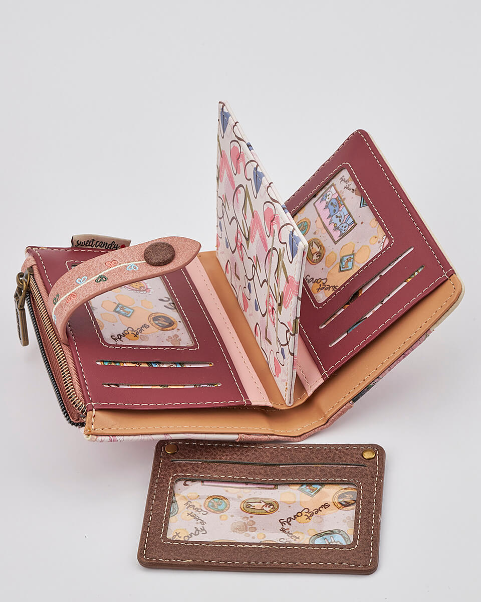 Γυναικείο Πορτοφόλι Sweet Candy με Ρομαντικό Μοτίβο