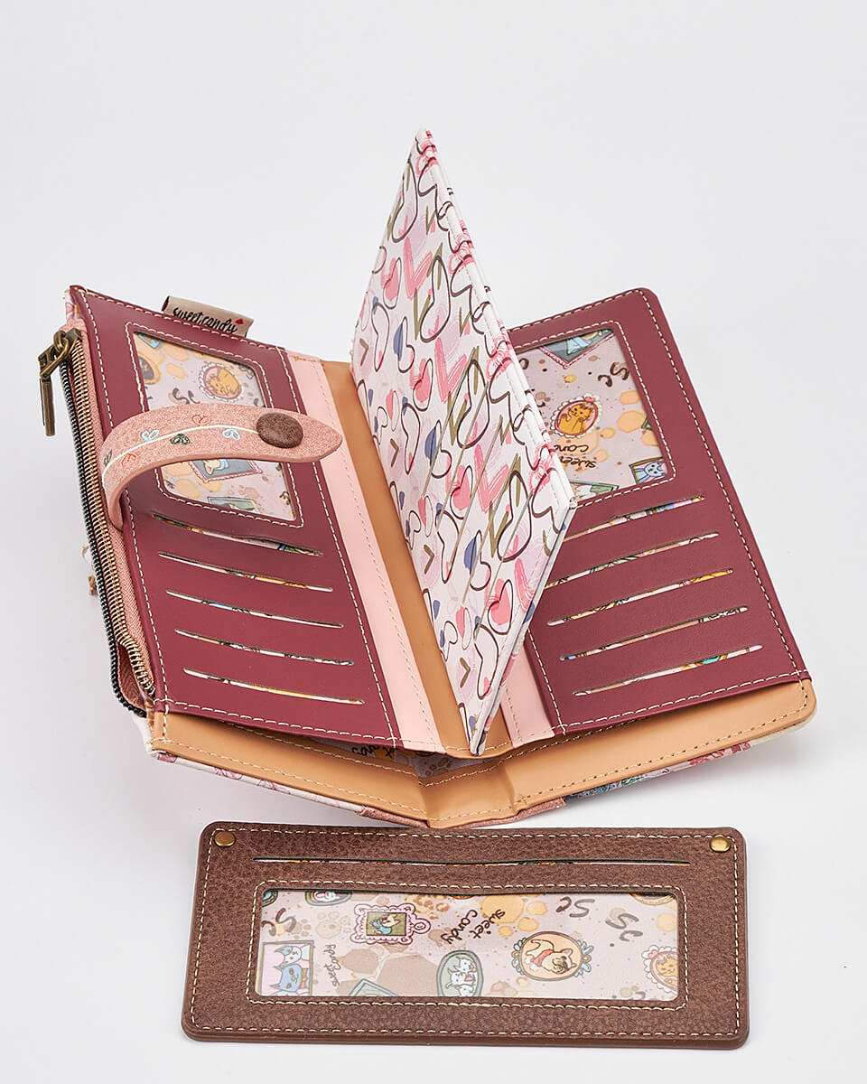 Γυναικείο Πορτοφόλι Sweet Candy με Ρομαντικό Μοτίβο