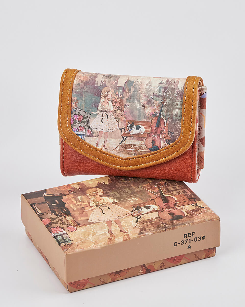 Γυναικείο Πορτοφόλι Sweet Candy με Ρομαντικό Μοτίβο