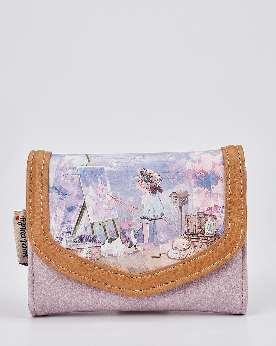 Γυναικείο Πορτοφόλι Sweet Candy με Ρομαντικό Μοτίβο