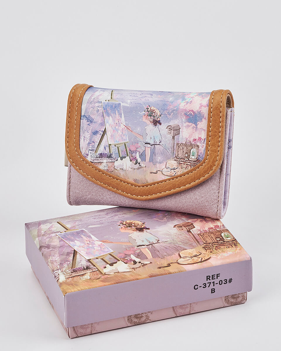 Γυναικείο Πορτοφόλι Sweet Candy με Ρομαντικό Μοτίβο