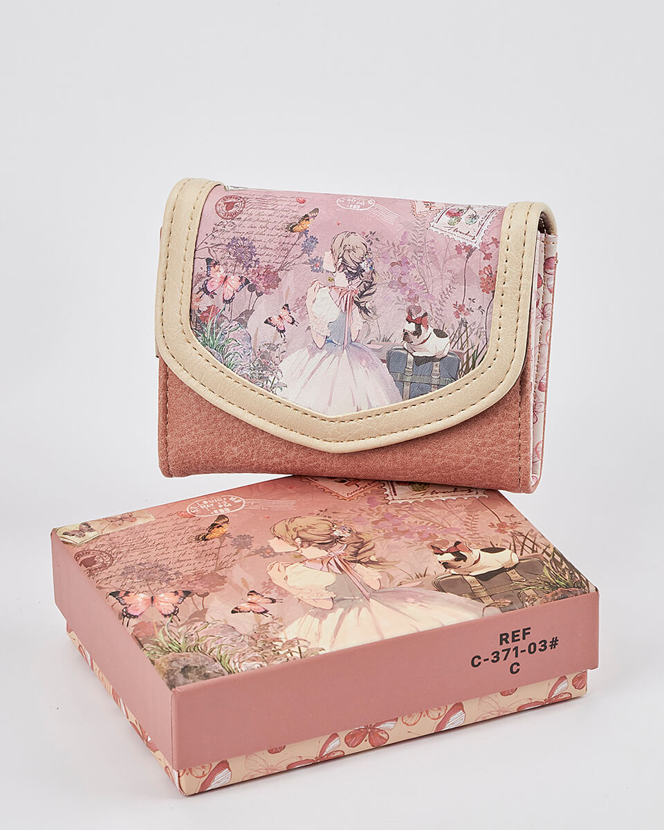 Γυναικείο Πορτοφόλι Sweet Candy με Ρομαντικό Μοτίβο