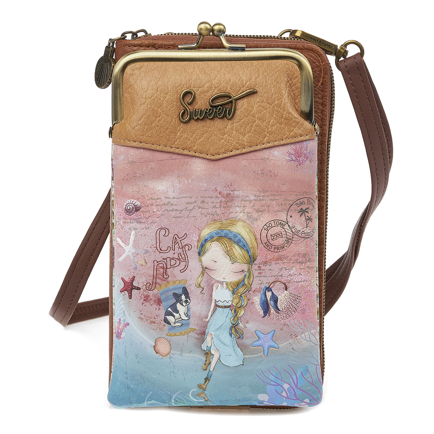 Γυναικείο Τσαντάκι Πορτοφόλι Sweet Candy CGC230-3 Beach Γυναικείο Τσαντάκι Πορτοφόλι Sweet Candy CGC230-3 Beach