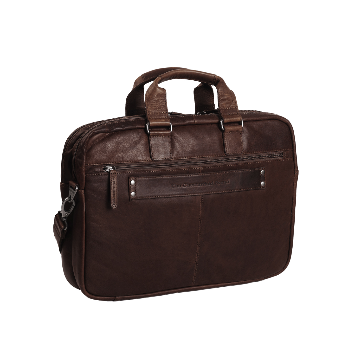 Chesterfield Leather Laptop Bag Seth Καφέ