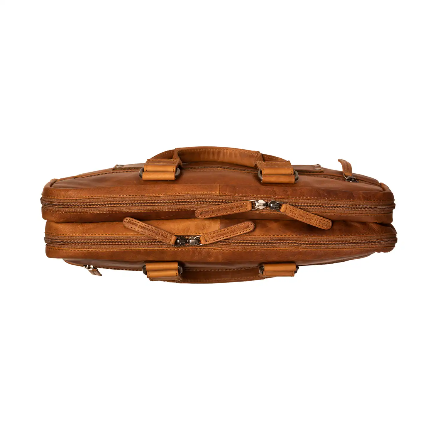 Chesterfield Leather Laptop Bag Seth Cognac