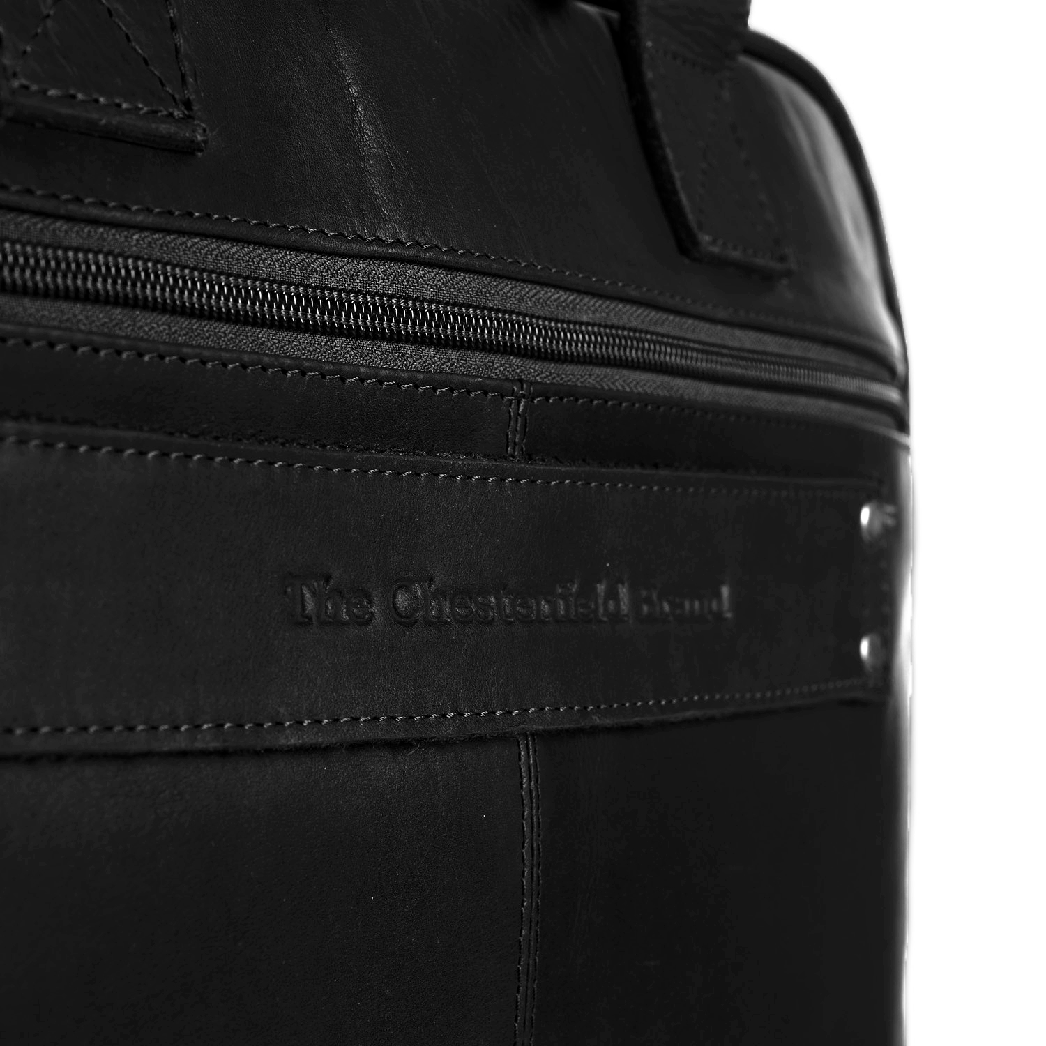 Chesterfield Leather Laptop Bag Calvi Black