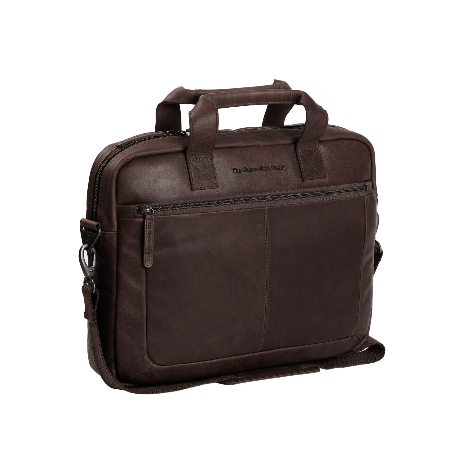 Chesterfield Leather Laptop Bag Calvi Brown