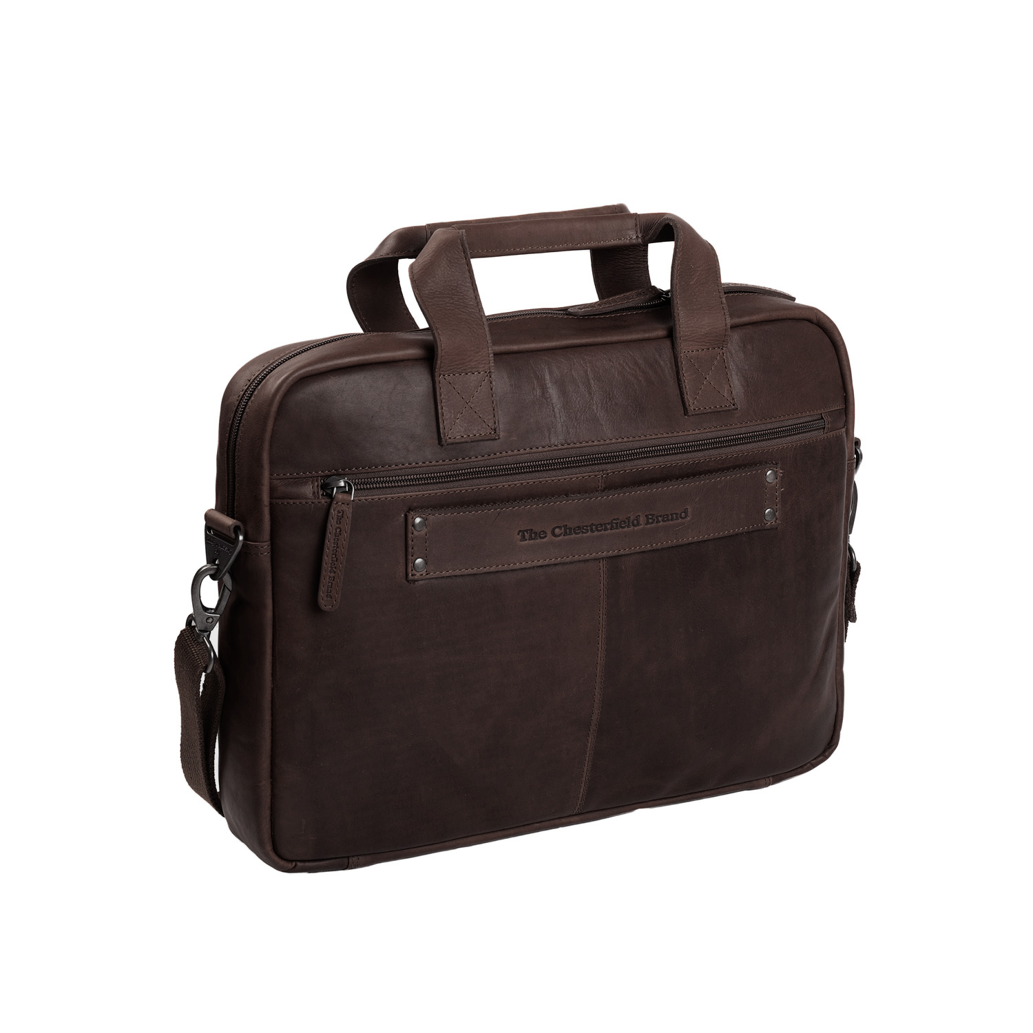 Chesterfield Leather Laptop Bag Calvi Brown