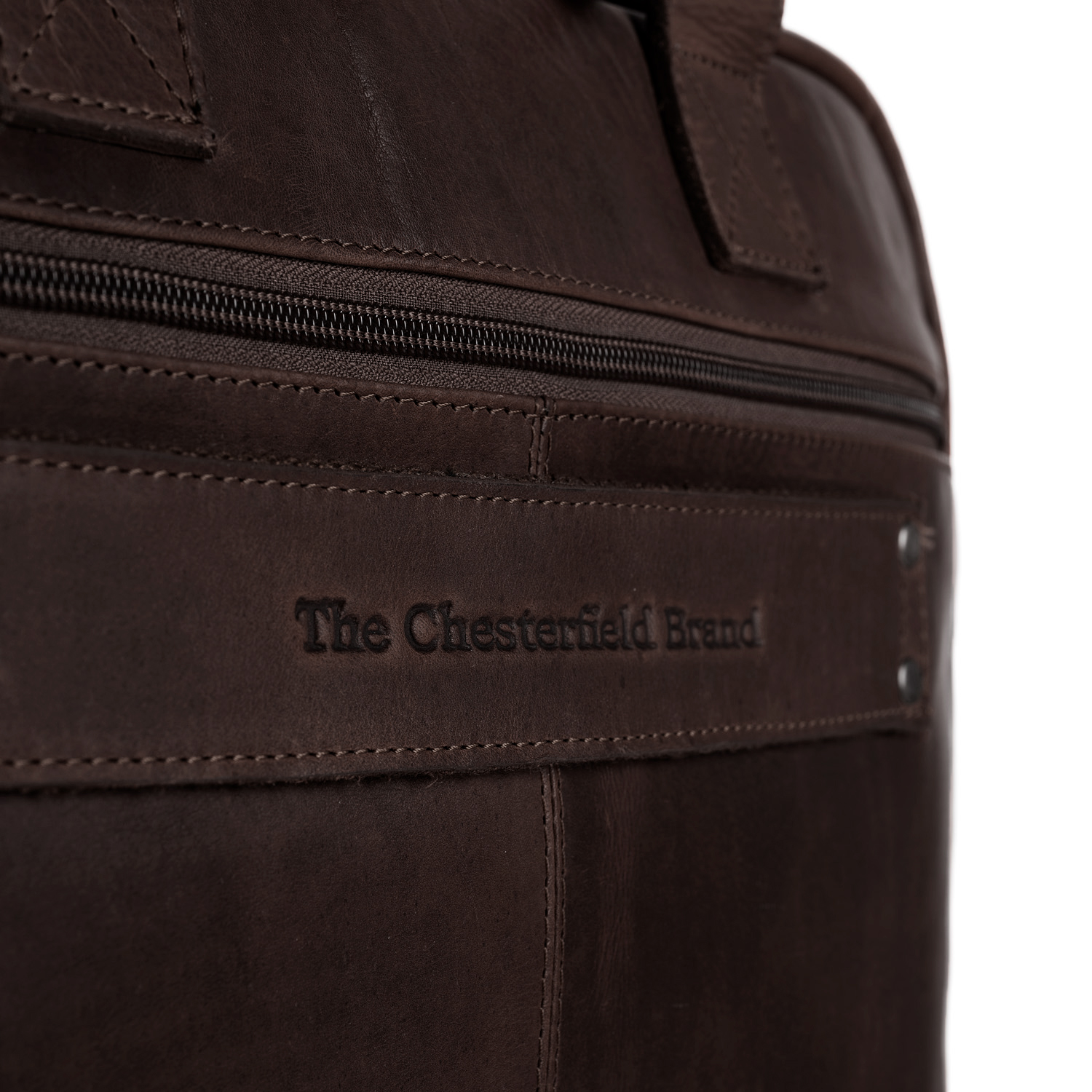 Chesterfield Leather Laptop Bag Calvi Brown