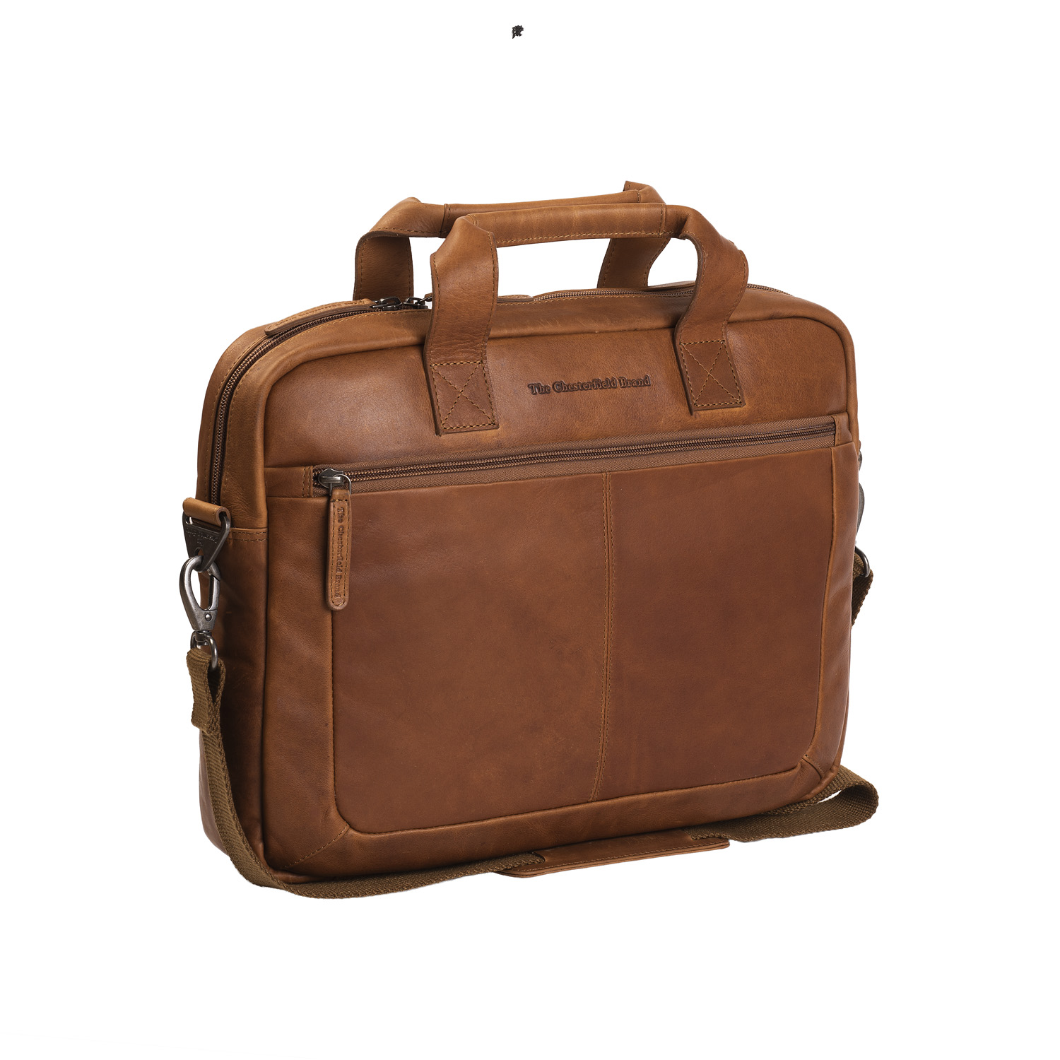 Chesterfield Leather Laptop Bag Calvi Cognac