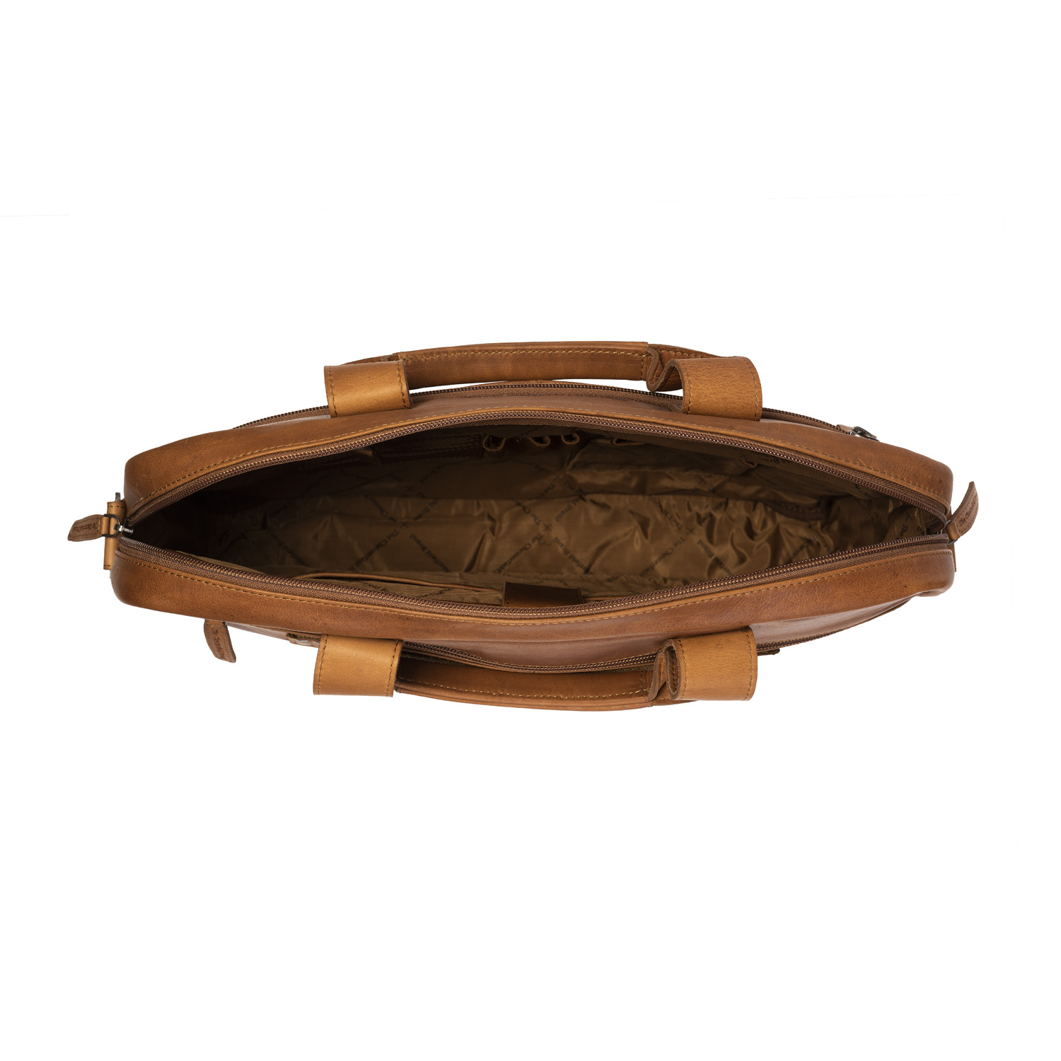 Chesterfield Leather Laptop Bag Calvi Cognac