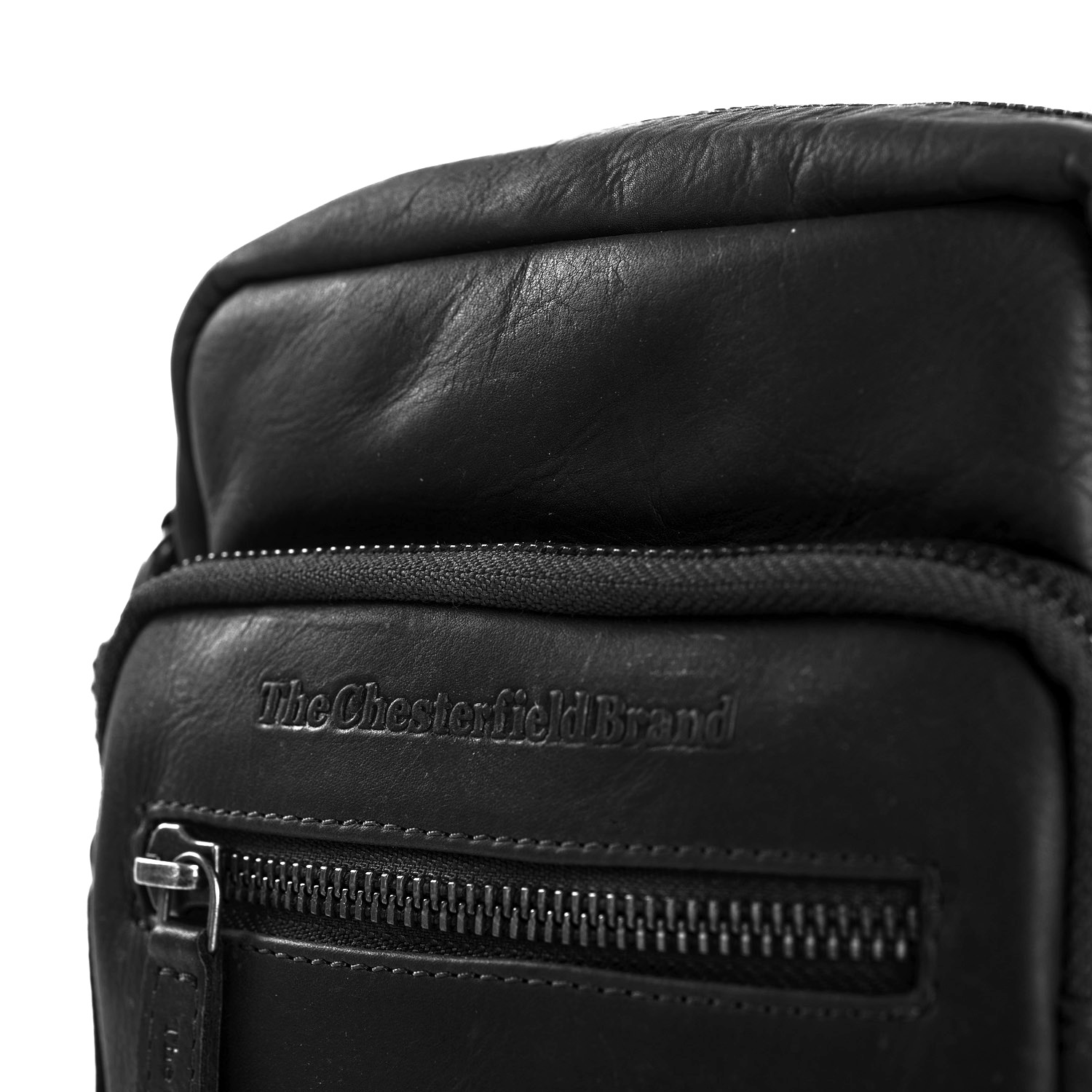 Chesterfield Leather Shoulder Bag Bremen Black
