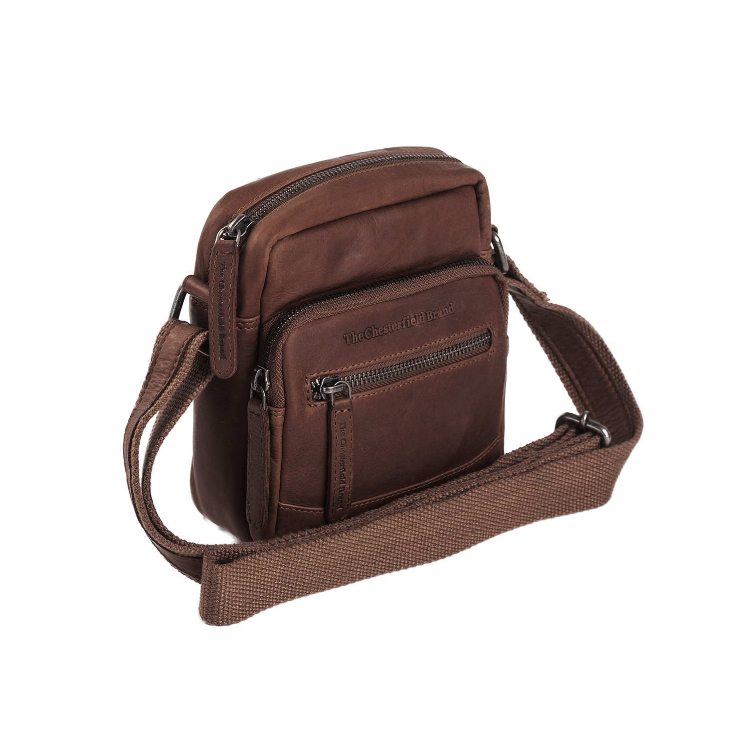 Chesterfield Leather Shoulder Bag Bremen Brown