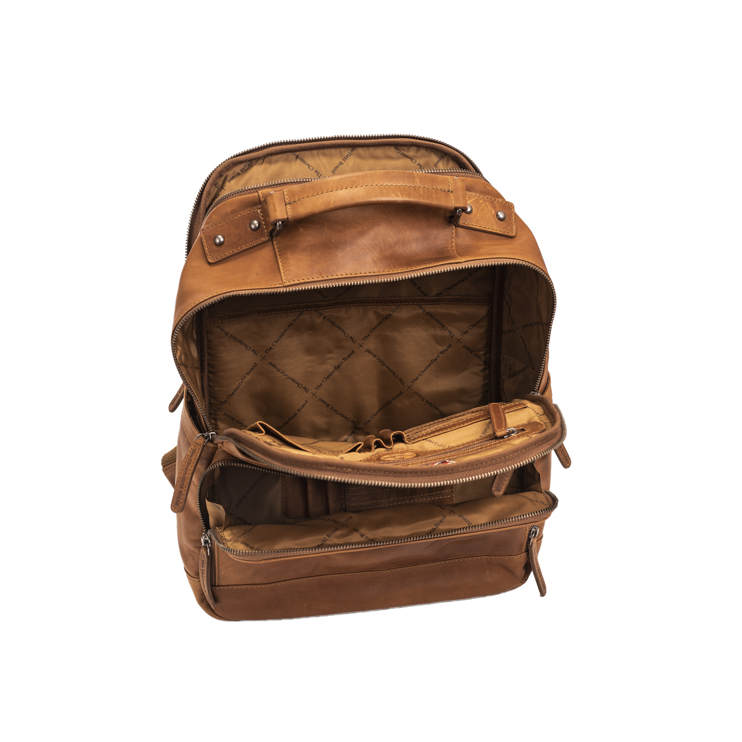 Chesterfield Leather Backpack Austin Cognac