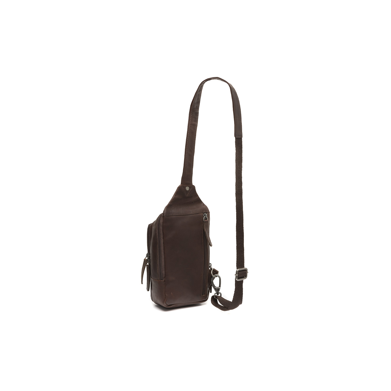Chesterfield Leather Crossbody Bag Riga Brown