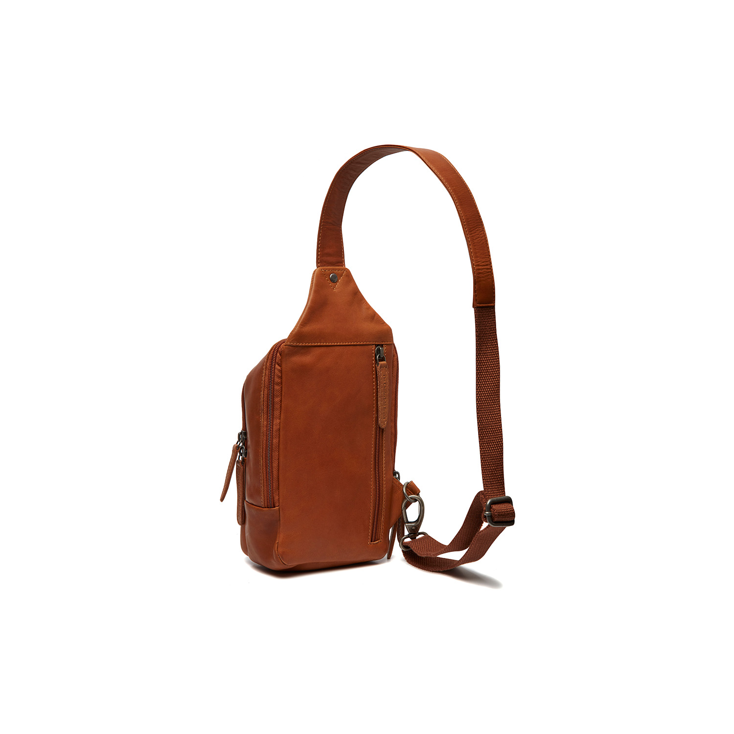 Chesterfield Leather Crossbody Bag Riga camel