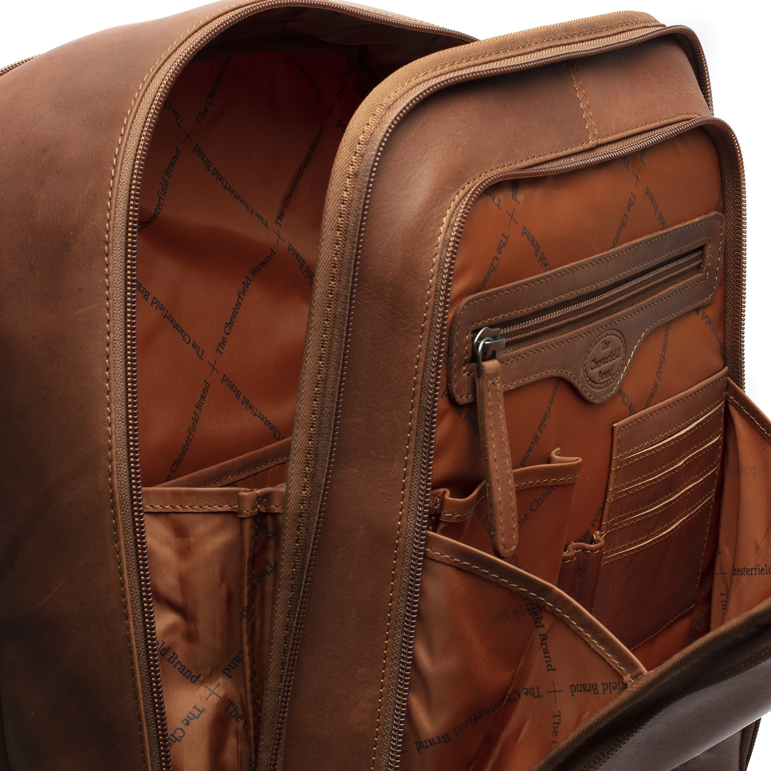 Chesterfield Leather Backpack Detroit Cognac