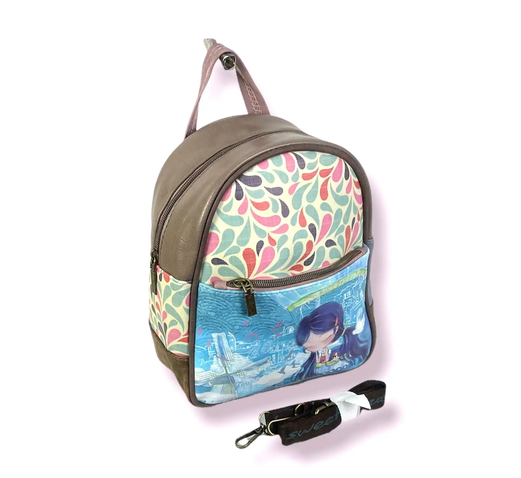 Γυναικεία Τσάντα Πλάτης Μικρού μεγέθους Sweet Candy CGB840 Beige