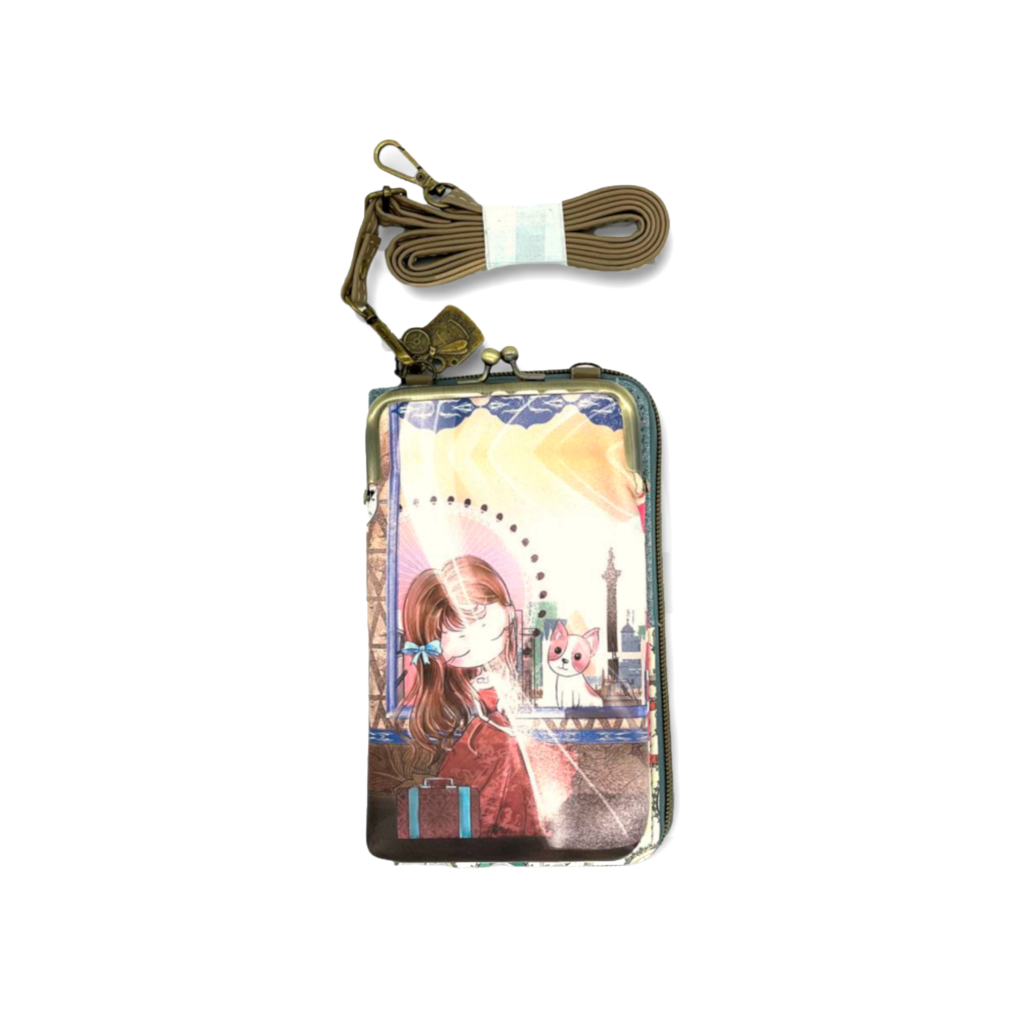 Γυναικείο Τσαντάκι Πορτοφόλι Θήκη κινητού 11*20*4 cm Sweet Candy CGC121-1 Londres