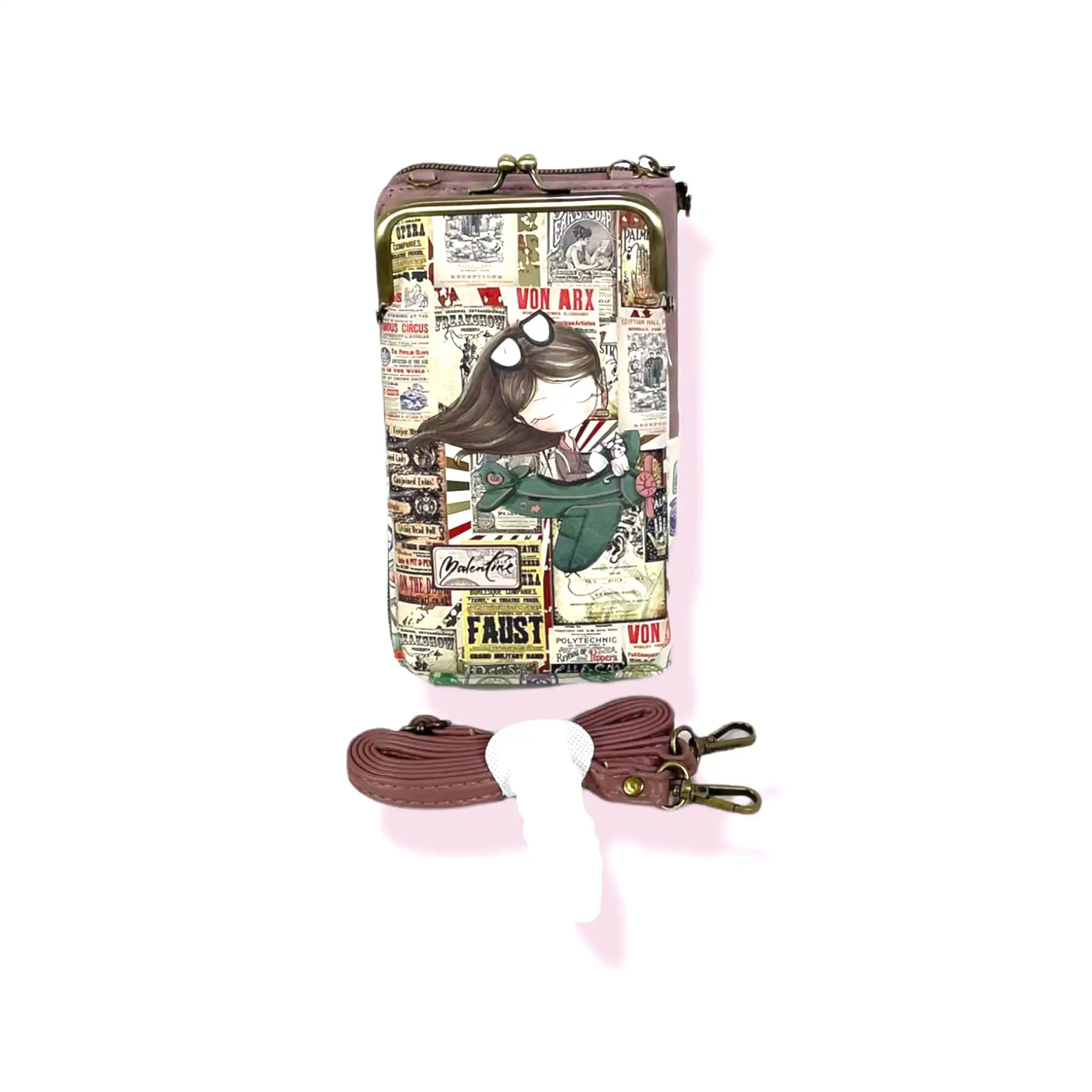 Γυναικείο Τσαντάκι Πορτοφόλι Θήκη κινητού  11,5*20*4 cm Sweet Candy CGC121-1 Atlantis