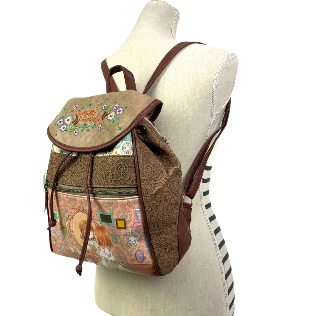 Γυναικεία Τσάντα Πλάτης  Sweet Candy CGC168 mirror πορτοκαλί