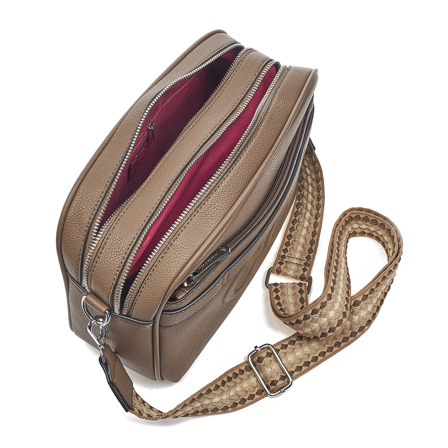 Γυναικεία Τσάντα Χιαστί Ώμου Charro CH2450-29 Πούρου