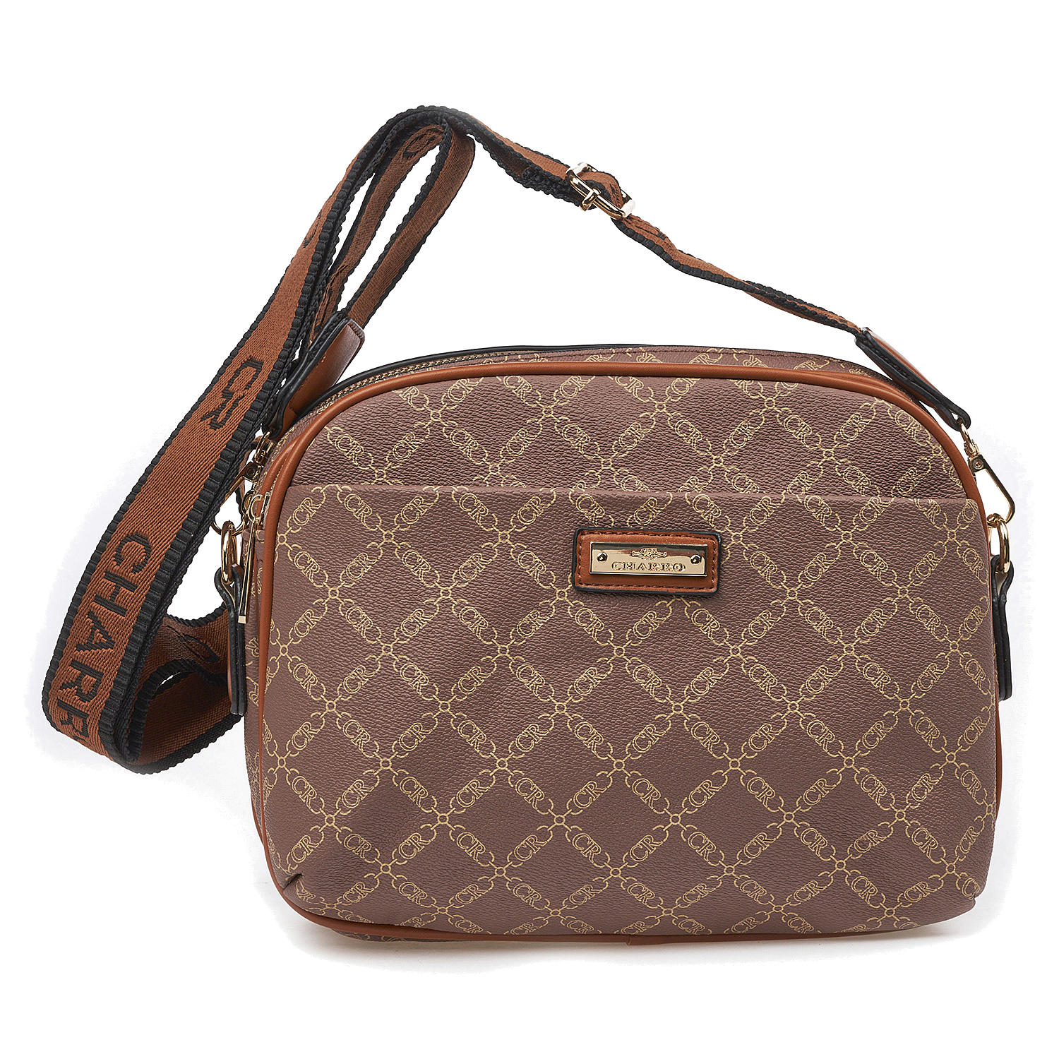 Γυναικεία Τσάντα Χιαστί Ώμου Charro  CH3078-124 Καφέ Με Καφέ Λεπτομέρειες