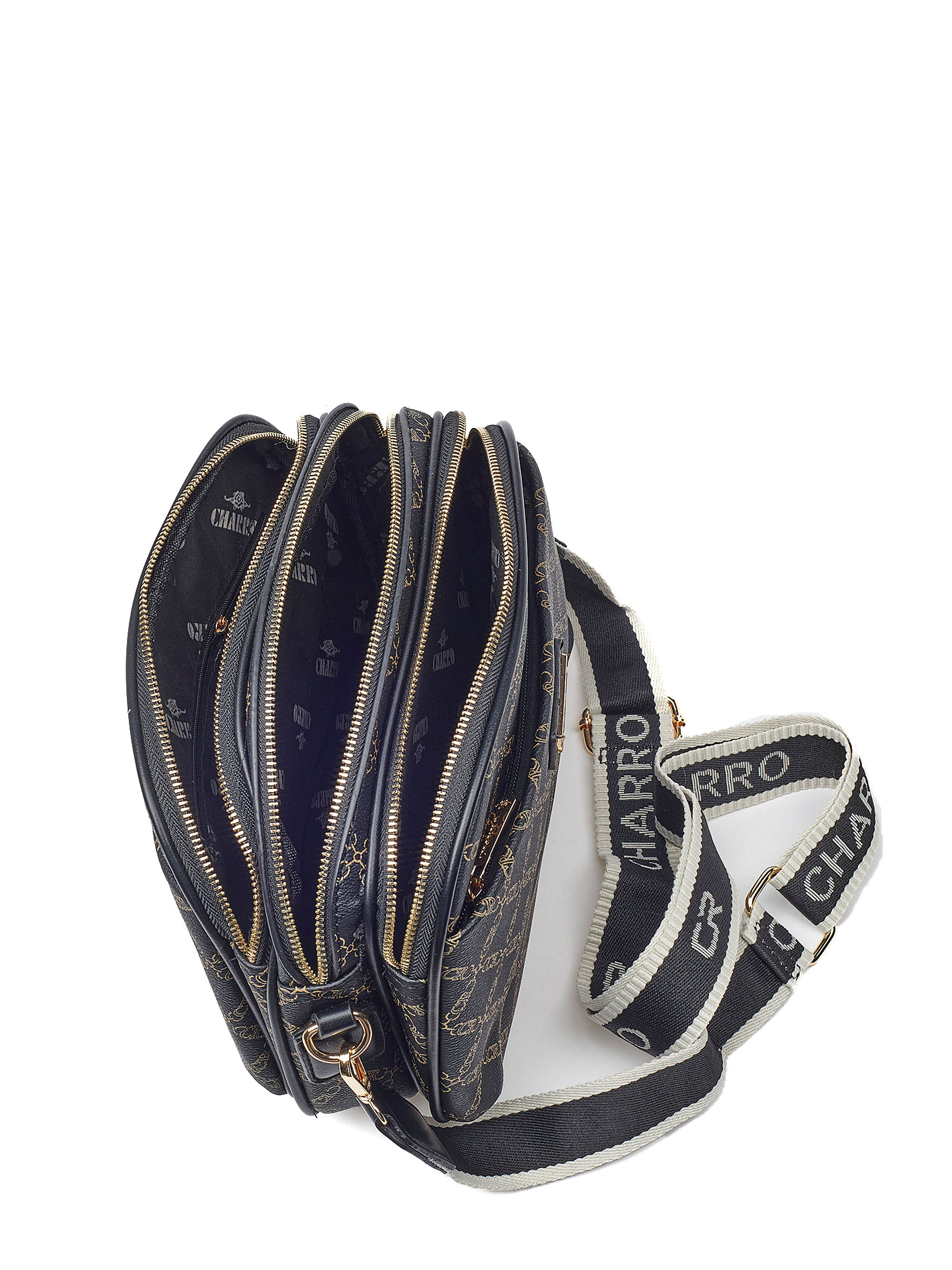 Γυναικεία Τσάντα Χιαστί Ώμου Charro  CH3078-124 Μαύρο