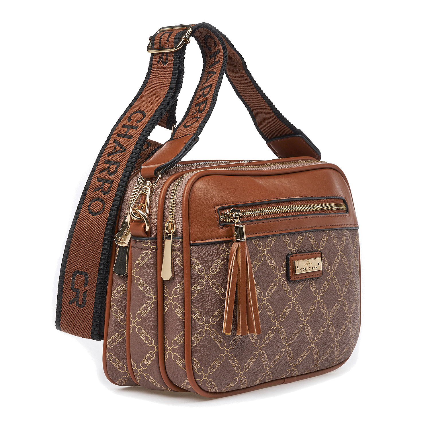 Γυναικεία Τσάντα Χιαστί Ώμου Charro CH3078-126 Καφέ