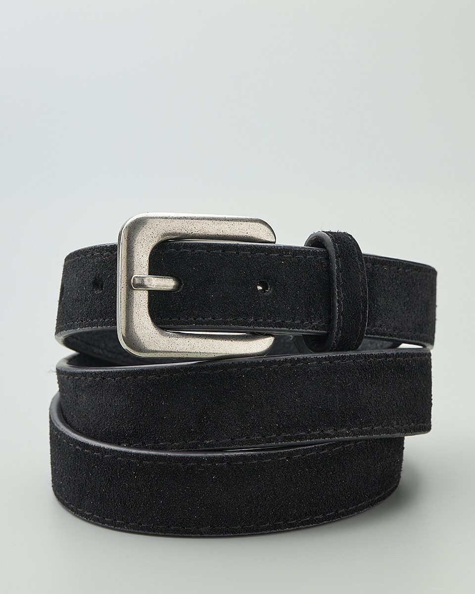 Δερμάτινη Γυναικεία Ζώνη με Ανάγλυφη Στρογγυλή Αγκράφα CT3986 black