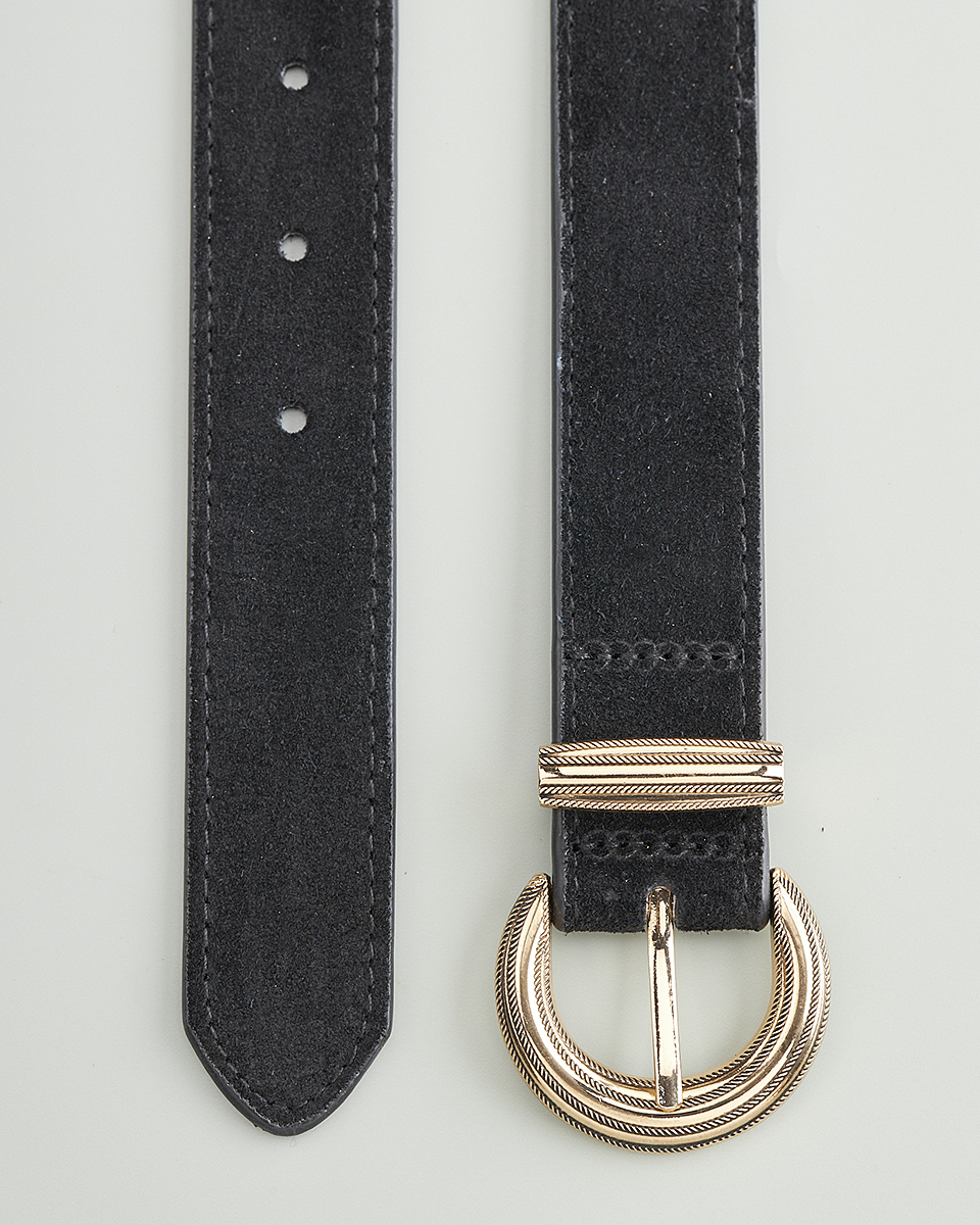 Δερμάτινη Γυναικεία Ζώνη με Ανάγλυφη Στρογγυλή Αγκράφα CT3986 black-gold Δερμάτινη Γυναικεία Ζώνη με Ανάγλυφη Στρογγυλή Αγκράφα CT3986 black-gold