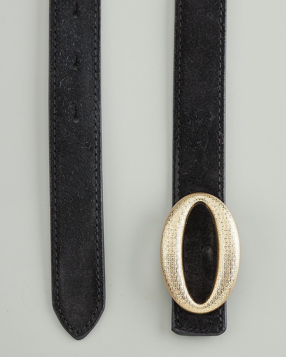 Δερμάτινη Γυναικεία Ζώνη με Ανάγλυφη Οβάλ Αγκράφα CT3996 black Δερμάτινη Γυναικεία Ζώνη με Ανάγλυφη Οβάλ Αγκράφα CT3996 black