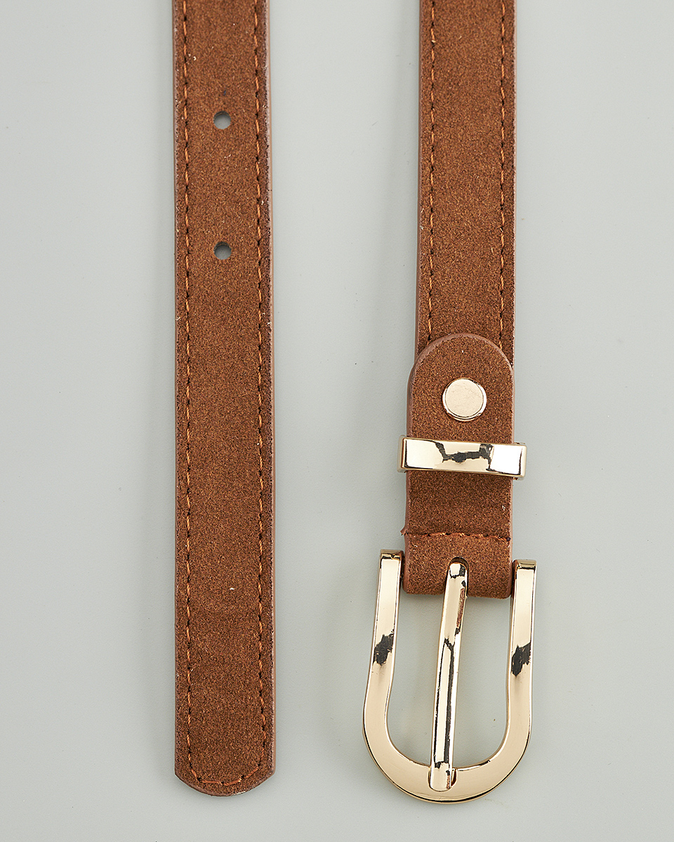 Δερμάτινη Γυναικεία Ζώνη με Καμπυλωτή Μεταλλική Αγκράφα CT7841 brown Δερμάτινη Γυναικεία Ζώνη με Καμπυλωτή Μεταλλική Αγκράφα CT7841 brown