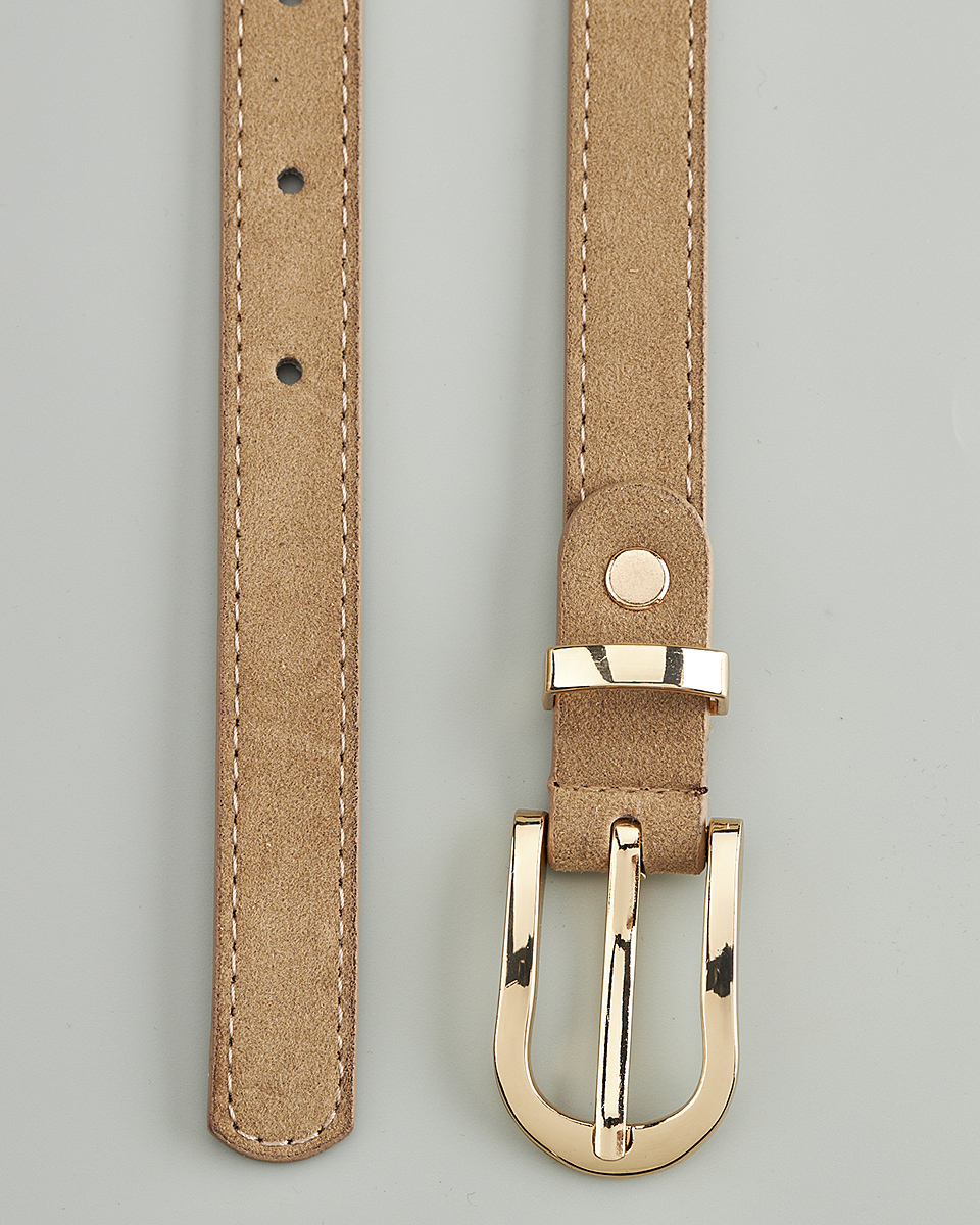 Δερμάτινη Γυναικεία Ζώνη με Κλασική Μεταλλική Αγκράφα CT7841 Beige Δερμάτινη Γυναικεία Ζώνη με Κλασική Μεταλλική Αγκράφα CT7841 Beige