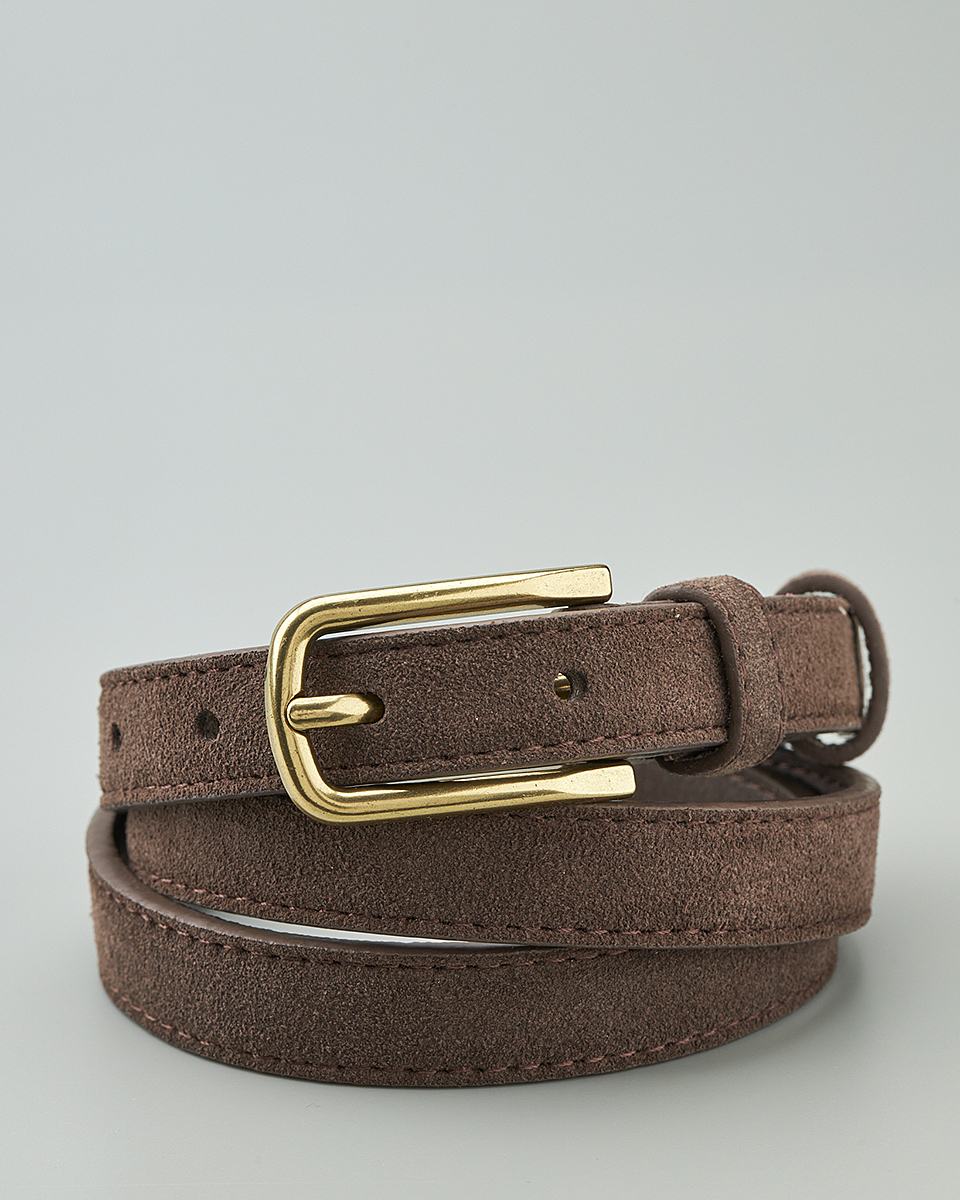 Δερμάτινη Γυναικεία Ζώνη με Καμπυλωτή Μεταλλική Αγκράφα CT7841 black