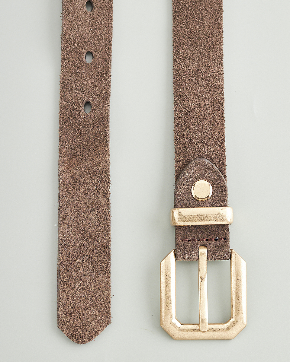 Δερμάτινη Γυναικεία Ζώνη Πλεκτή με Μεταλλική Αγκράφα CT8415 brown