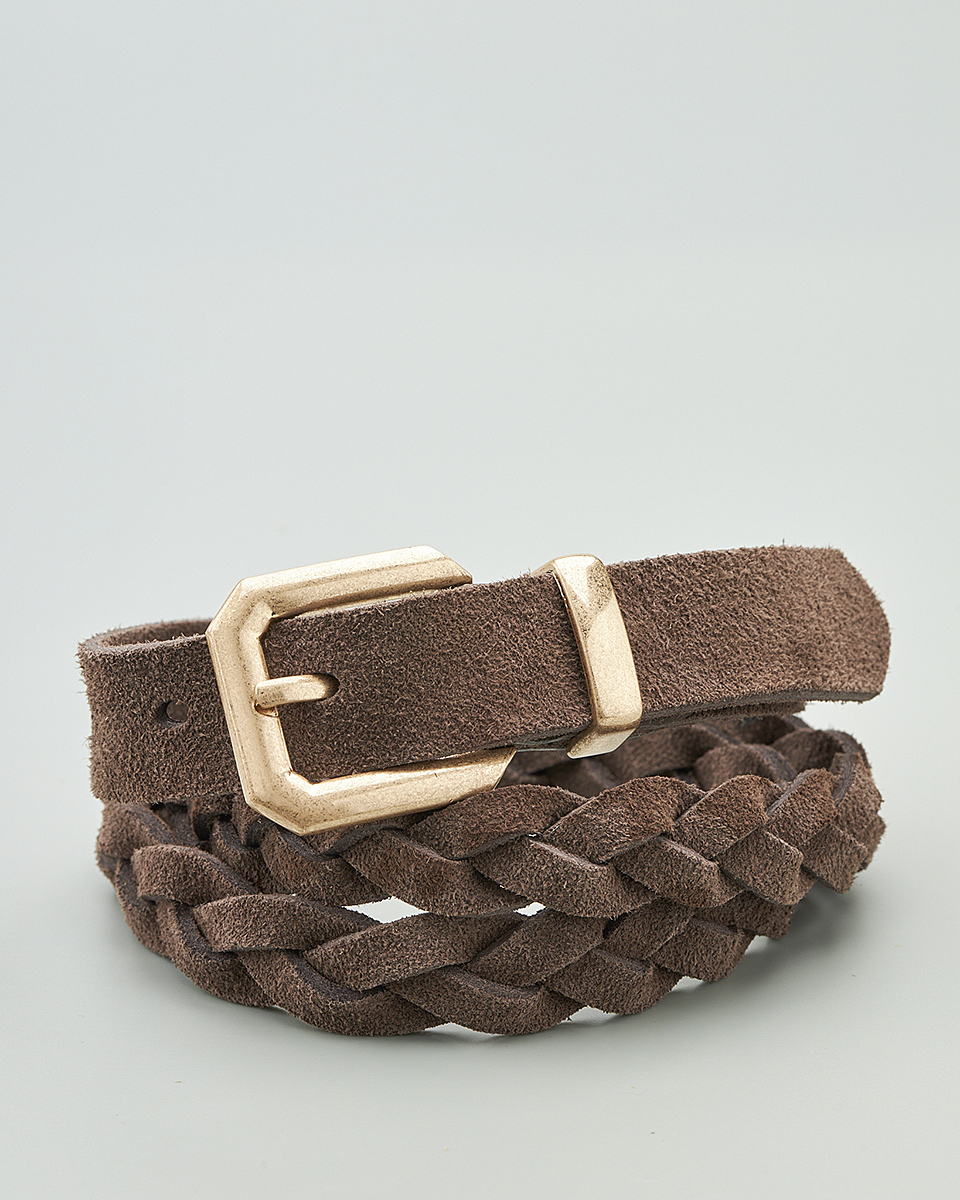 Δερμάτινη Γυναικεία Ζώνη Πλεκτή με Μεταλλική Αγκράφα CT8415 black