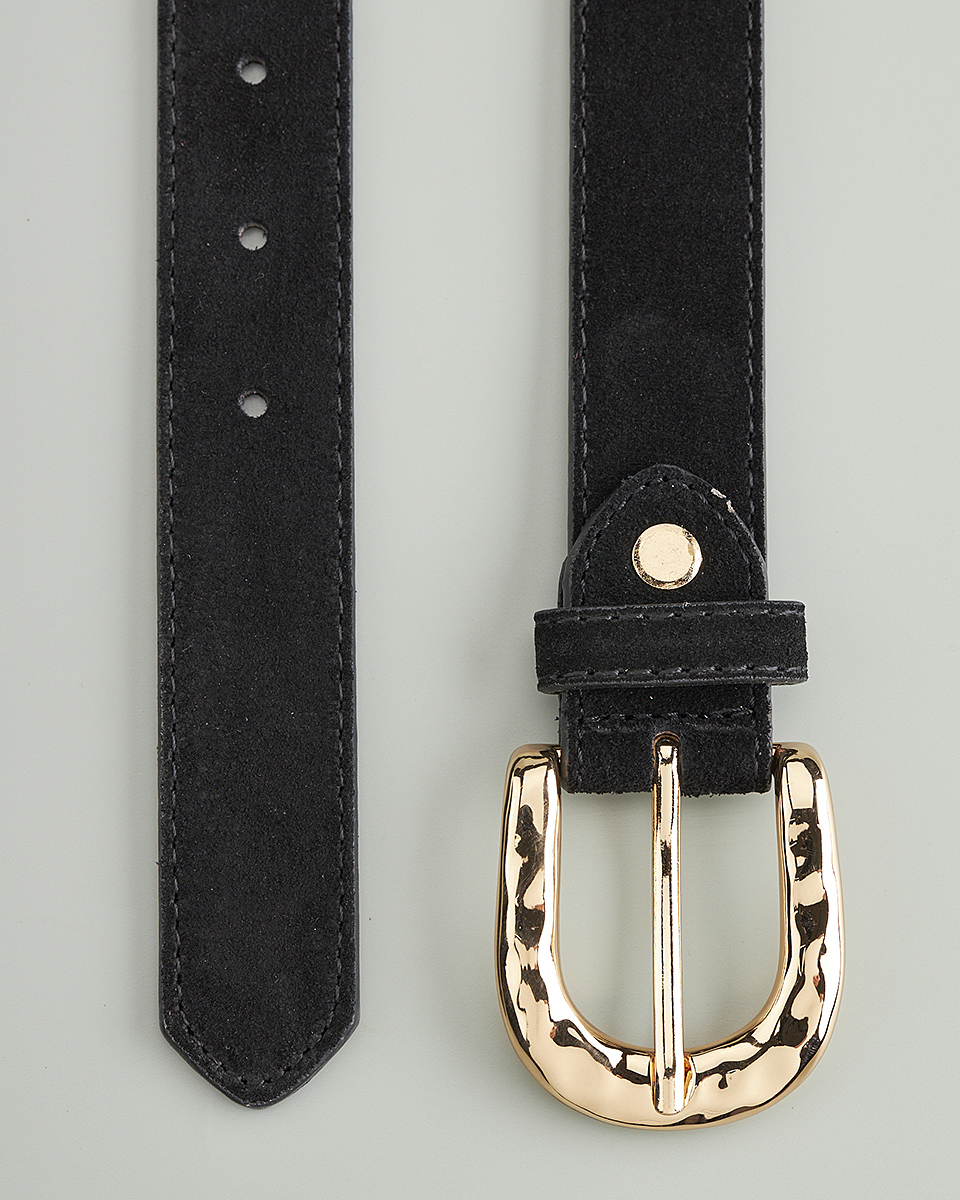 Δερμάτινη Γυναικεία Ζώνη με Σφυρήλατη Μεταλλική Αγκράφα CT8417 black Δερμάτινη Γυναικεία Ζώνη με Σφυρήλατη Μεταλλική Αγκράφα CT8417 black