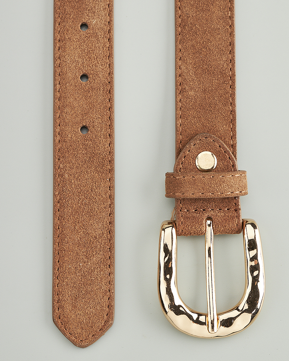 Δερμάτινη Γυναικεία Ζώνη με Σφυρήλατη Μεταλλική Αγκράφα CT8417 black